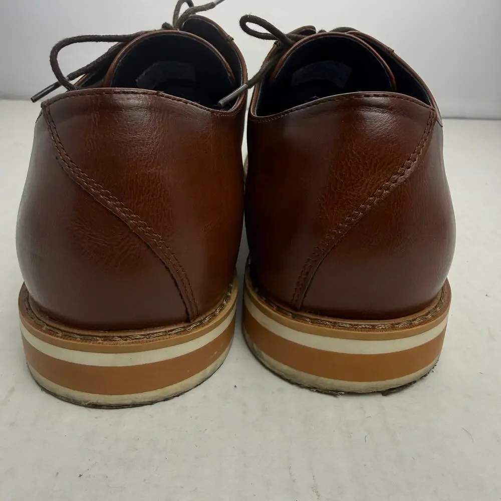 Freeman Phoenix Brown Memory Foam Derby Dress Shoes Oxford Lace Up Men Size 10 M